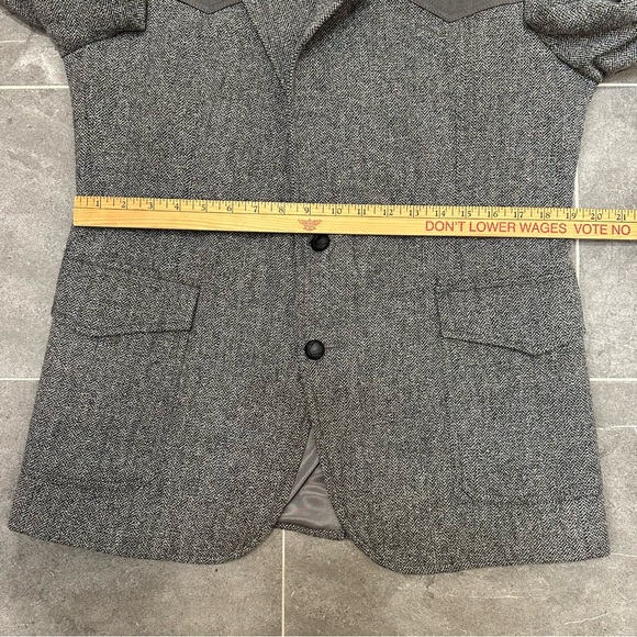Pendleton gray wool sport coat blazer jacket button up suit formal - Picture 12 of 13